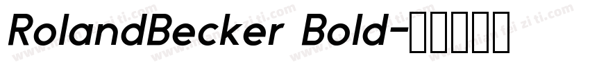 RolandBecker Bold字体转换